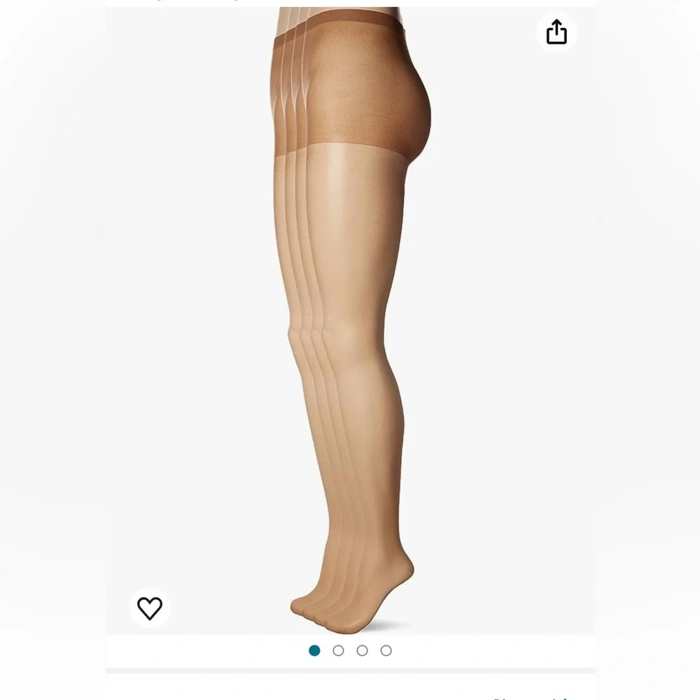 Leggs Everyday regular pantyhose Nude size B, sheer toe, 8 pairs